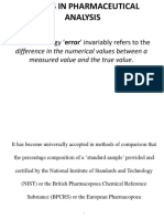 Errors in Pharmaceutical Analysis: A Guide to Systematic and Random Errors