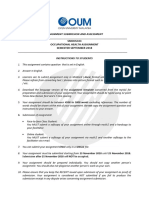 Occupational Health Assignment Submission and Assessment Guide