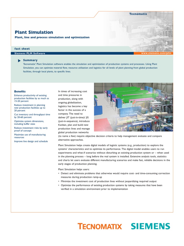 Plant Simulation Manufacturing | PDF | Simulation | Product Lifecycle