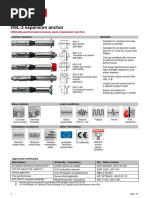 Technical Data Sheet For The HSL 3 Heavy Duty Anchor