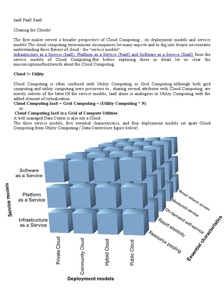 Iaas Paas Saas Pdf Platform As A Service Cloud Computing