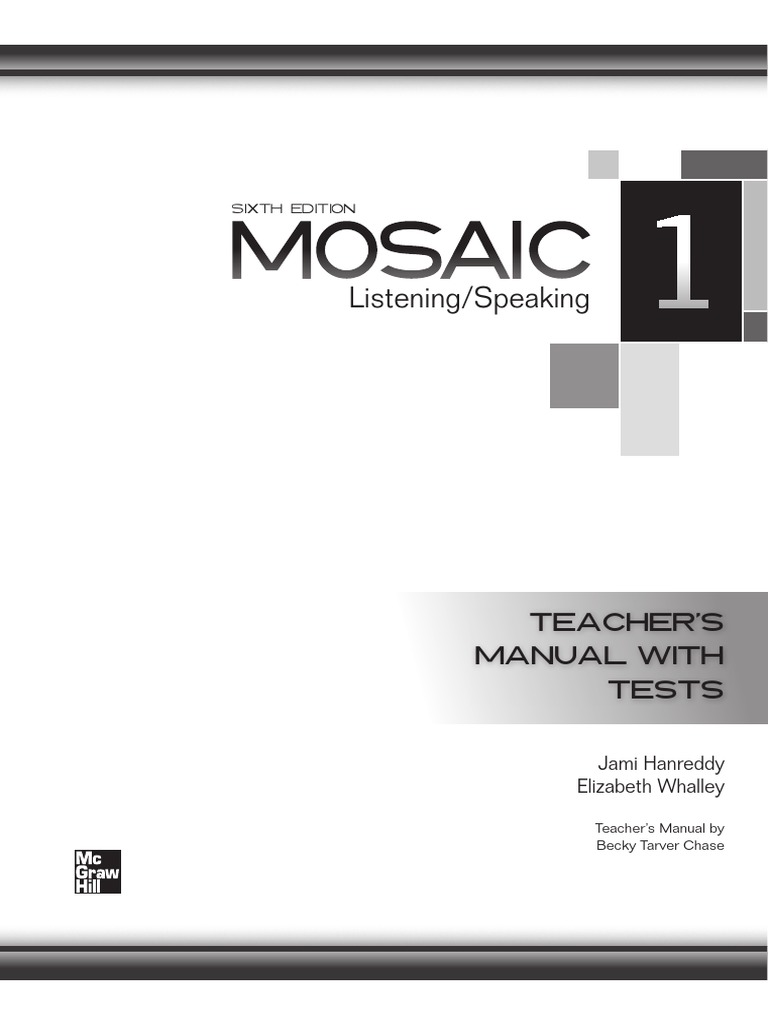 Stage 1 Third Edition Teacher’s Manual Mosaic 6 Level1 Listening and Speaking Teachers Manual PDF | PDF