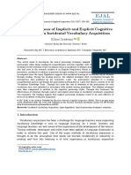 The Effectiveness of Implicit and Explicit Cognitive Processing in Incidental Vocabulary Acquisition