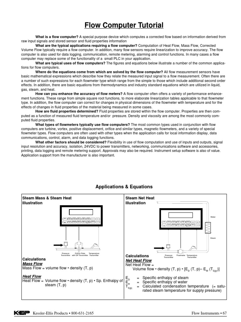 Flowcomputer Tutorial PDF | PDF | Fluid Dynamics | Flow Measurement