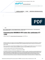 Comunicación MODBUS-RTU Entre Dos Autómatas S7-1200