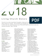 Donors to The Living Church 2019-03-24