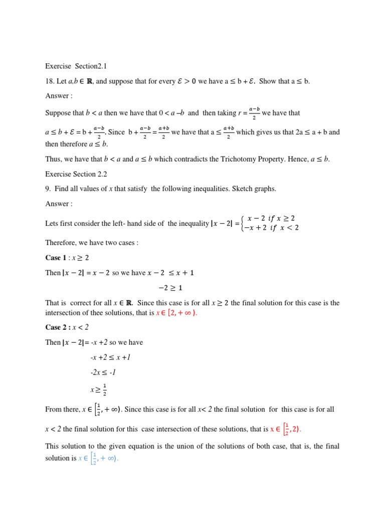 Exercise Section 2.1 & 2.2 | PDF