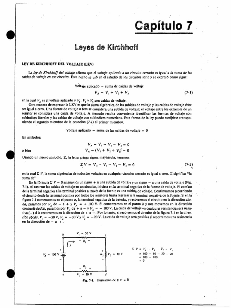 Leyes de Kirchhoff.PDF Ecuaciones voltaje
