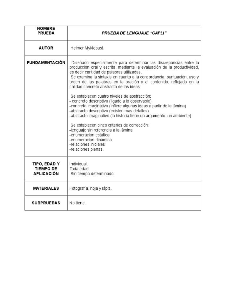 Pruebas De Escritura Pdf Escritura Ciencia Cognitiva