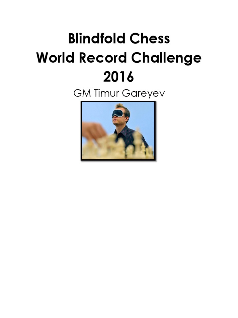 Blindfold Chess Challenge 20161 PDF Abstract Strategy Games Chess