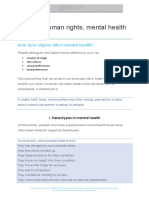 Human Rights, Mental Health & Disability