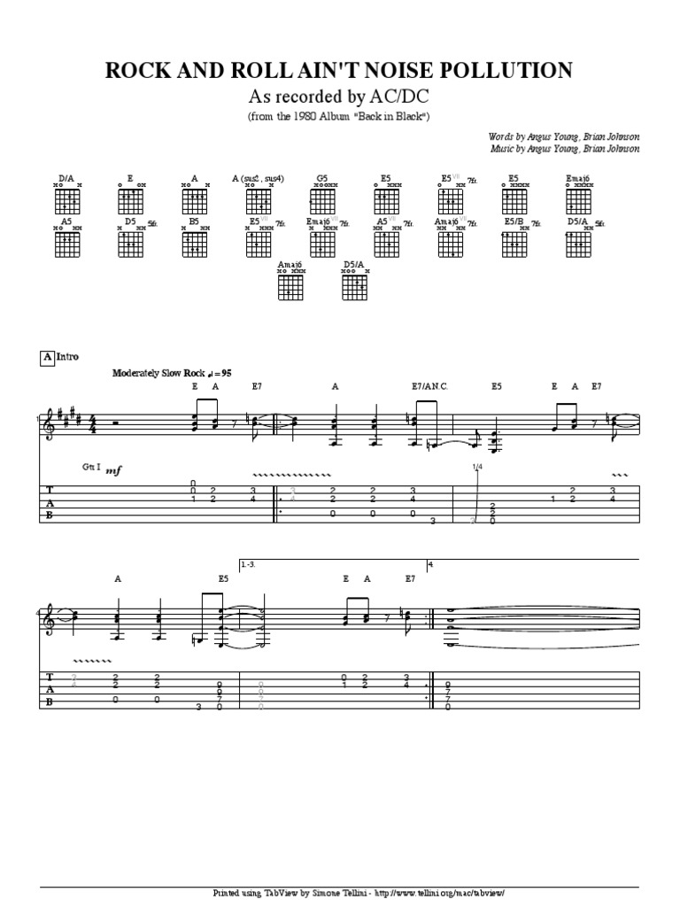 AC/DC - Rock and Roll | PDF | Blues | Hard Rock
