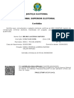 Justiça Eleitoral Tribunal Superior Eleitoral Certidão: Bruno Lacerda Raposo 1156 5120 0396