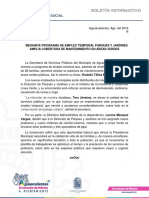 Boletín de Prensa Ayuntamiento Aguascalientes 