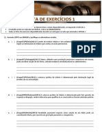 Lista de Exercícios de Tributação