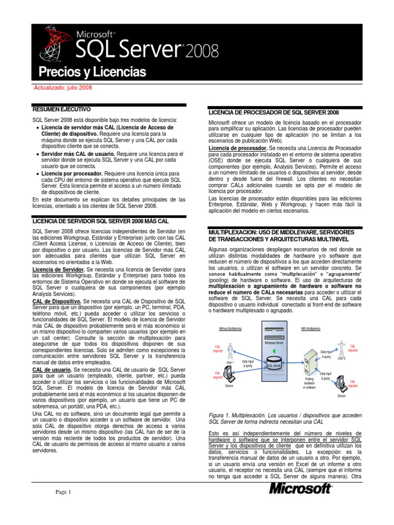 SQL 2008 Licensing Overview Final PDF | PDF | Servidor SQL de Microsoft ...
