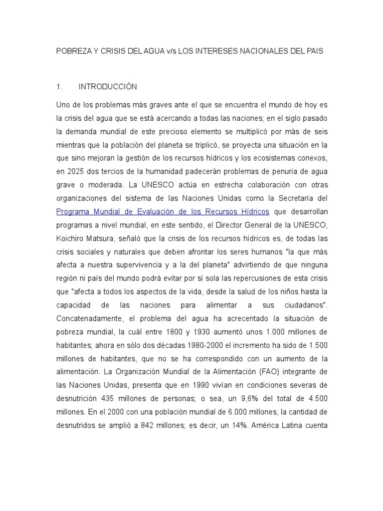 Crisis del Agua y Pobreza en Colombia | PDF | Américas | Colombia
