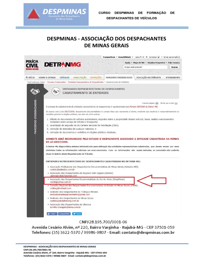 Curso de Despachante em Minas Gerais | PDF