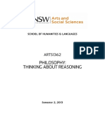 Philosophy: Thinking About Reasoning: ARTS1362