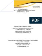 Informe Del Aforo Vehicular Intersección La Sexta