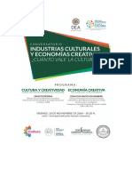 Invitación Conversatorio Cuanto Vale La Cultura Oea-snc-uca