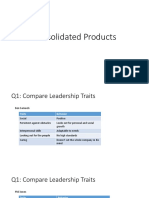 Consolidated Products Case Study - Organizational Leadership