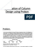 Verification of Column Design Using Prokon