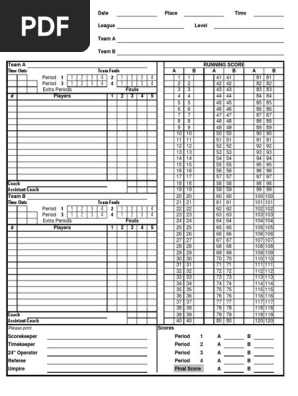 Basketball Score Sheet (Free To Download And Print) | atelier-yuwa.ciao.jp