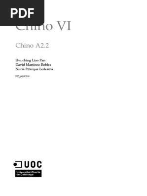 Lenguas De Asia Oriental Chino Vi Pdf Pdf Caracteres Chinos Verbo