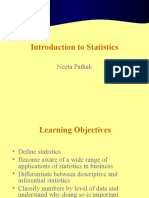 Introduction To Statistics: Neeta Pathak