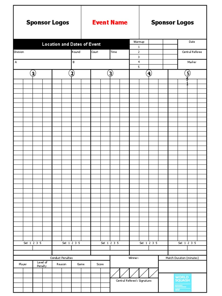 WSF Score Sheet PDF