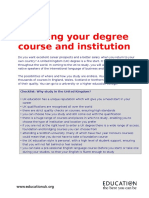 Choosing Your Degree Course