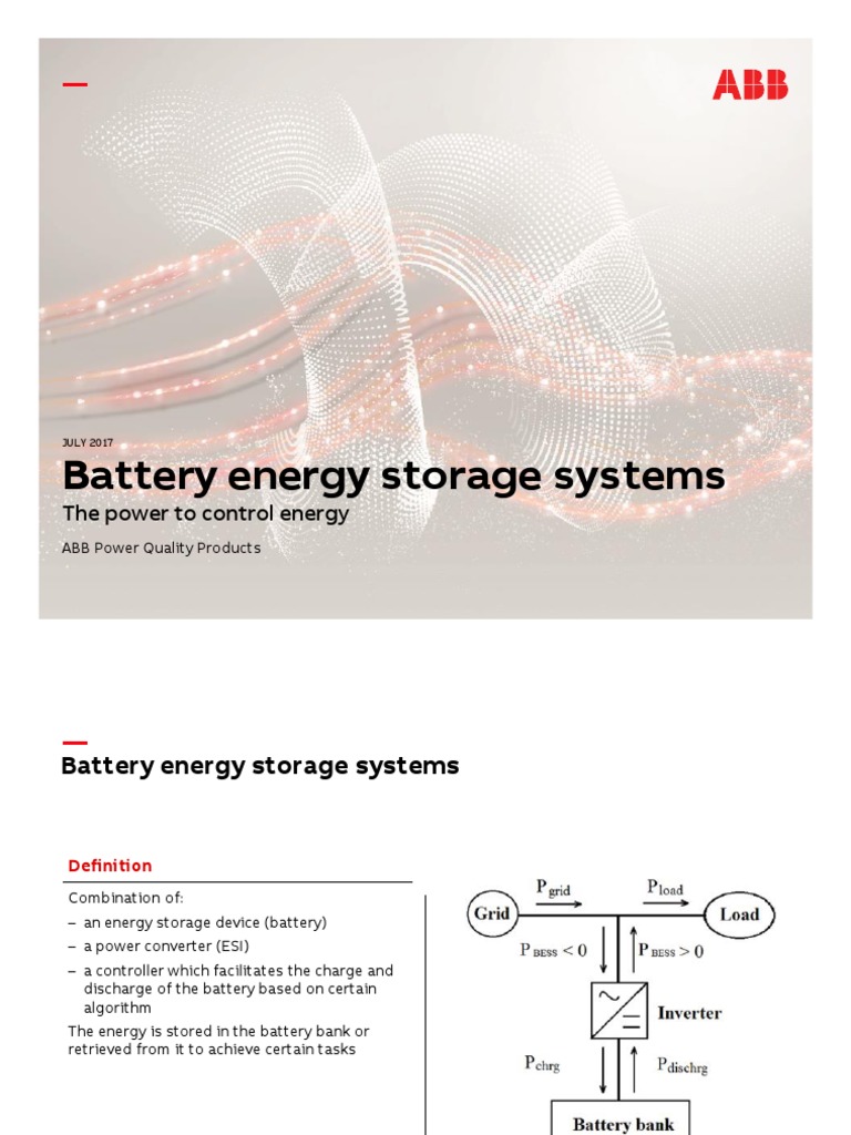ABB Battery Energy Storage System Energy Storage Electrical Grid