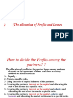 Second: ( (The Allocation of Profits and Losses