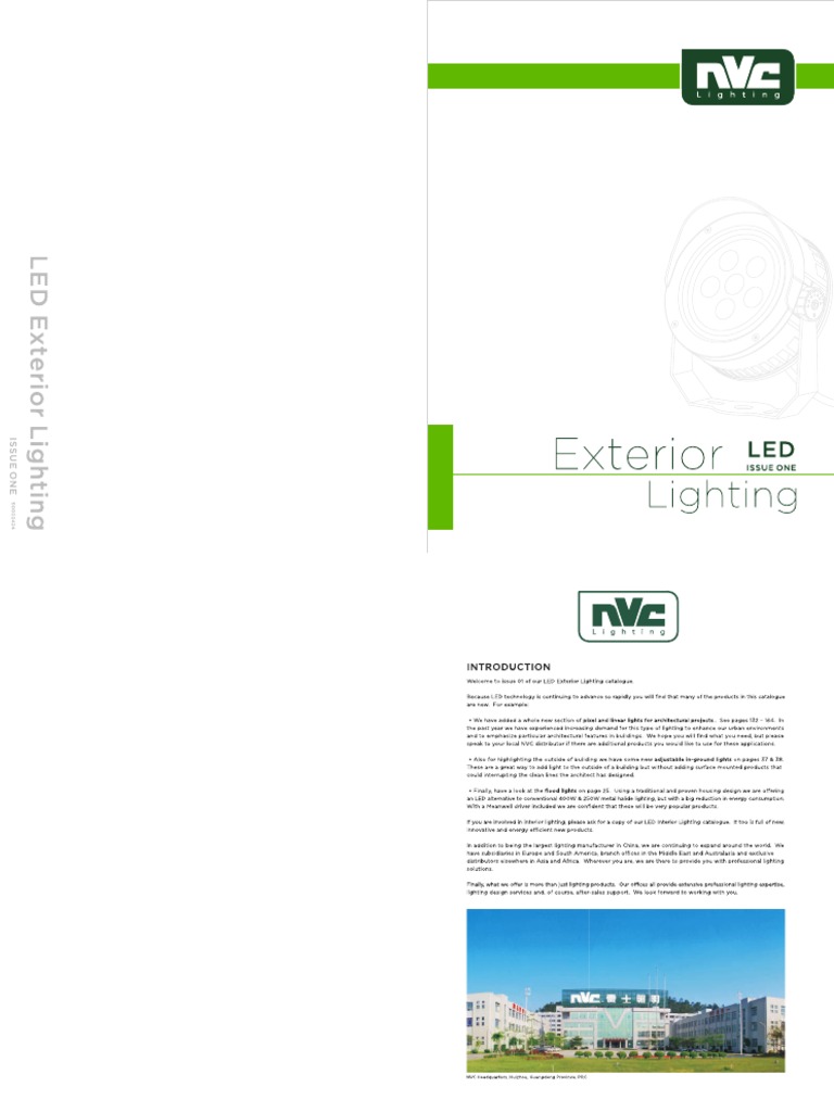 Nvc Led Exterior Lighting Issue 1 Pdf Pdf Nature