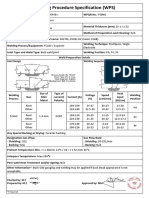 WPS Welding Procedure Specification