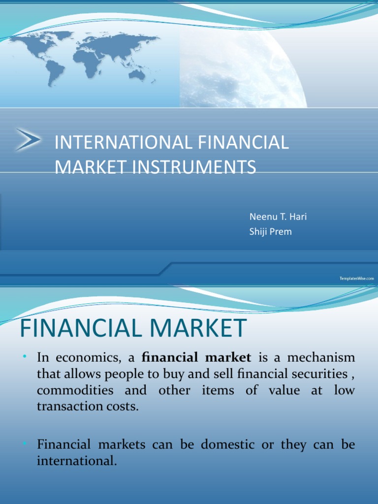 International Financial Market Instruments | PDF | Repurchase Agreement ...