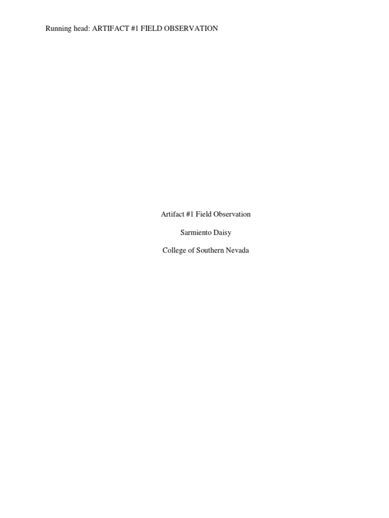 Edu 203 Field Observation | PDF | Special Education | Reinforcement