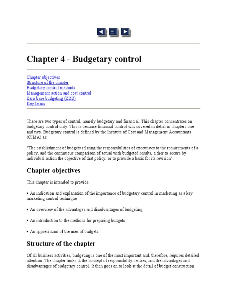 Budgetary Control Methods Explained | PDF | Budget | Labour Economics