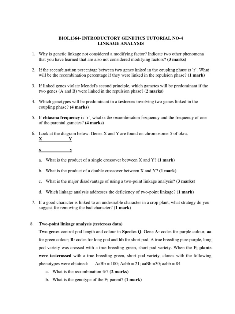 Linkage Analysis in Genetics | PDF | Genetic Linkage | Genetics