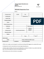 BOOKING Requisition Form Engine