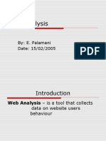 Web Analysis: By: E. Palamani Date: 15/02/2005