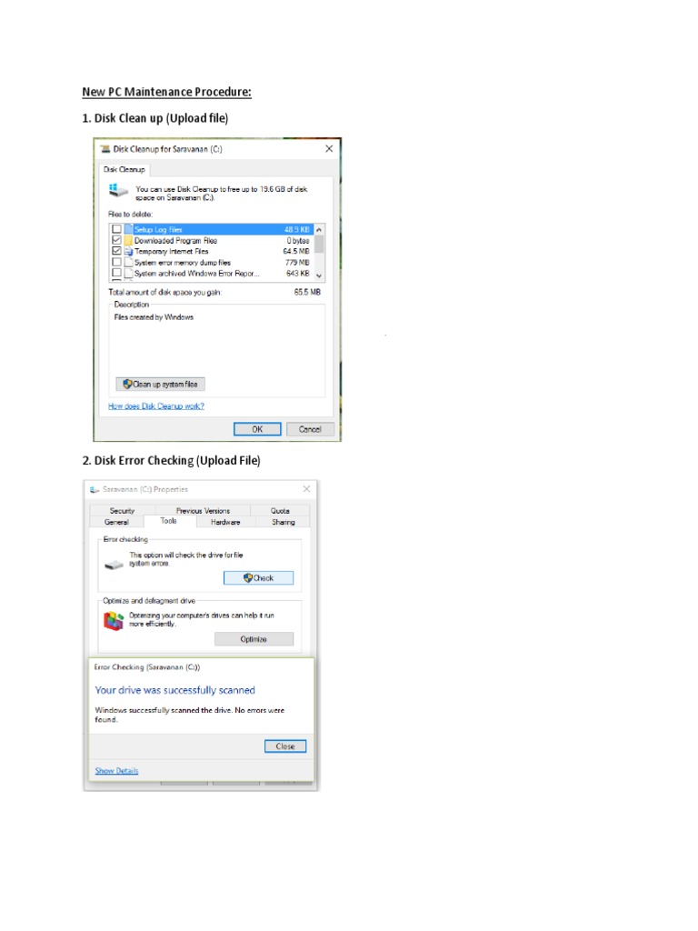 Essential PC Maintenance Steps Guide | PDF | Computers