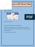 How To Insert A MS Word Table: Here Are The Steps