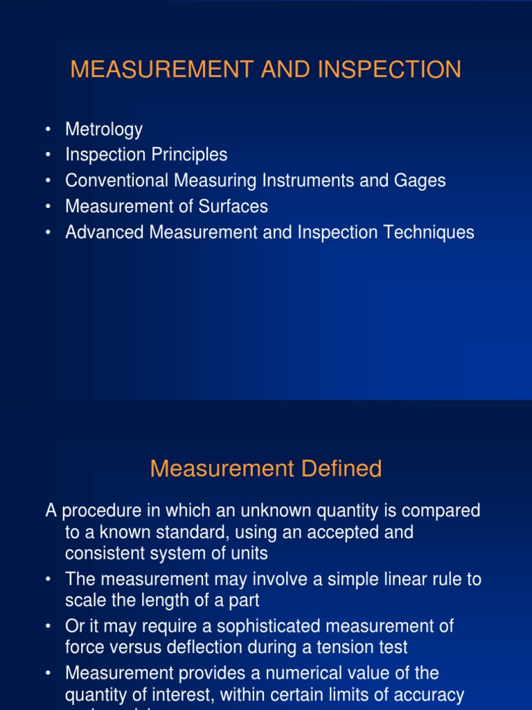 14 Measurement & Inspection | PDF | Accuracy And Precision | Metrology