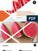 Appearance of Agronomic Characters and Measurement of Heterosis Value On F1 Double-Cross WATERMELON (Citrullus Lanatus L.)