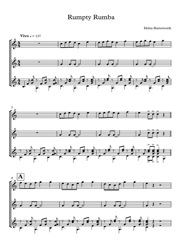 Rumpty Rumba - Score and Parts PDF | PDF