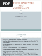 Computer Hardware AND Maintenance: Unit 5 Power Supplies Ii - Dce