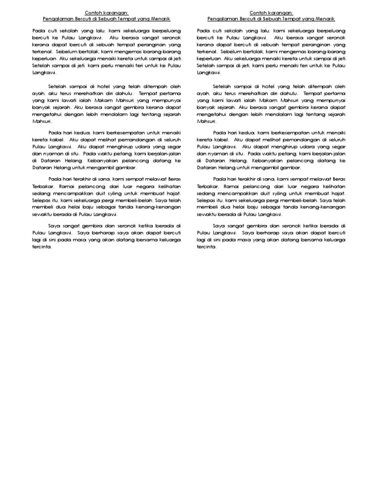 Contoh Karangan  PDF