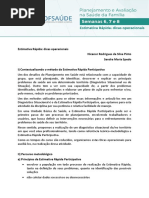 Estimativa rápida - dicas operacionais